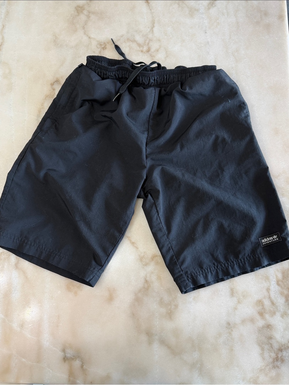 adidas Black Elastic Waist Athletic Shorts